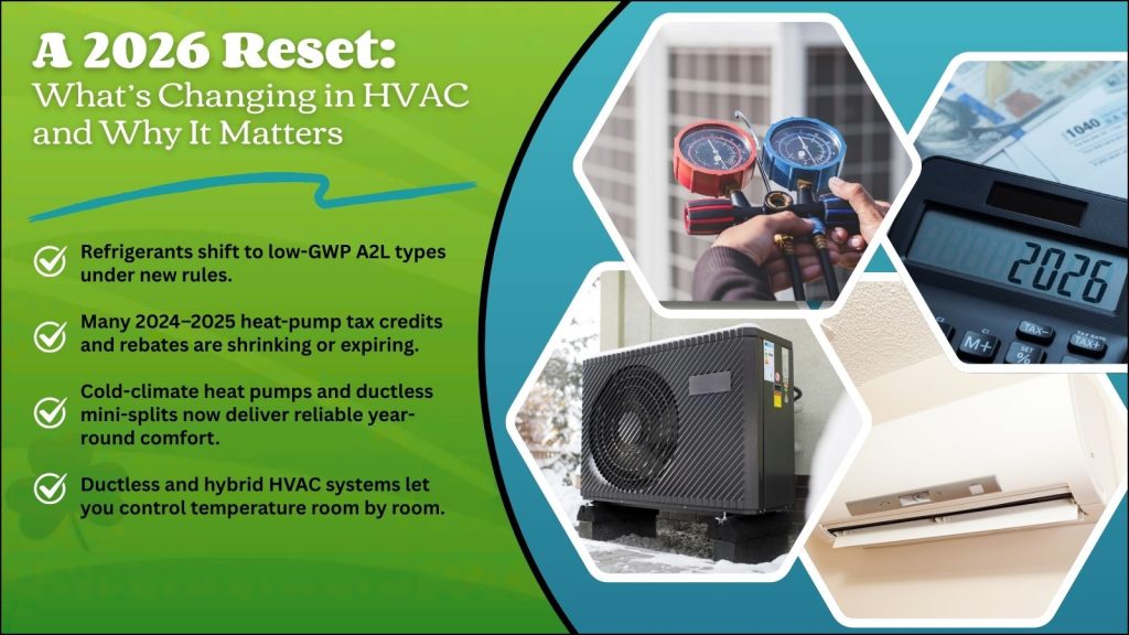 An info graphic explaining new changes for 2026 in the world of HVAC