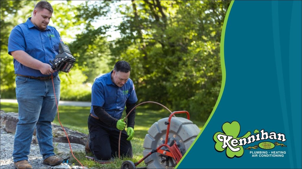 Kennihan plumbers using a Hydro Jetting device.